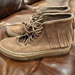 Vans brown suede fringe women’s 6.5